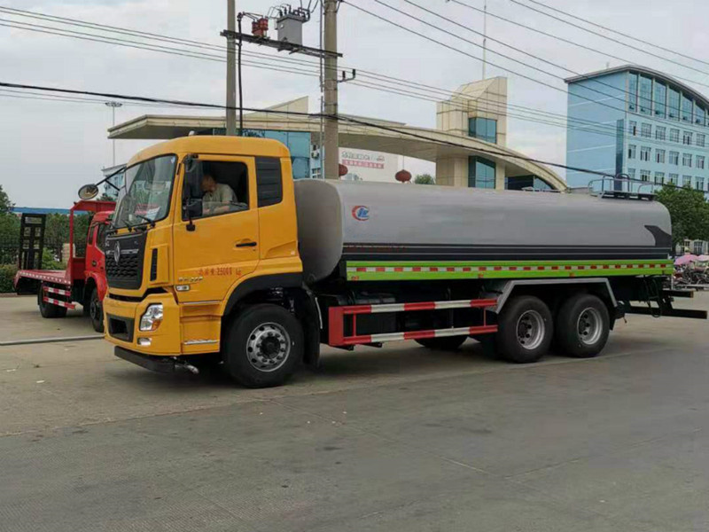 国六东风天龙后双桥绿化喷洒车