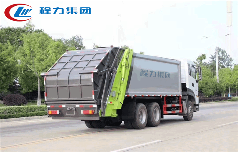 国六东风天龙后双桥18方压缩垃圾车