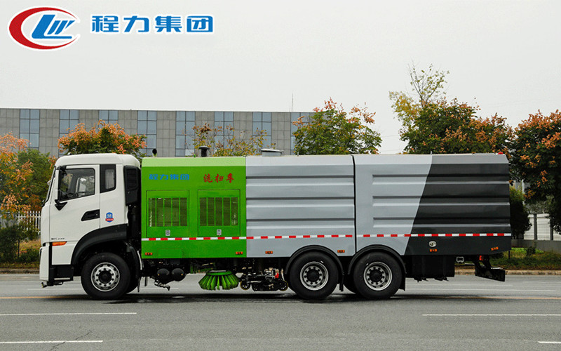 国六东风天龙后双桥22方洗扫车