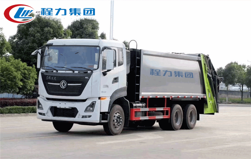 国六东风天龙后双桥18方压缩垃圾车
