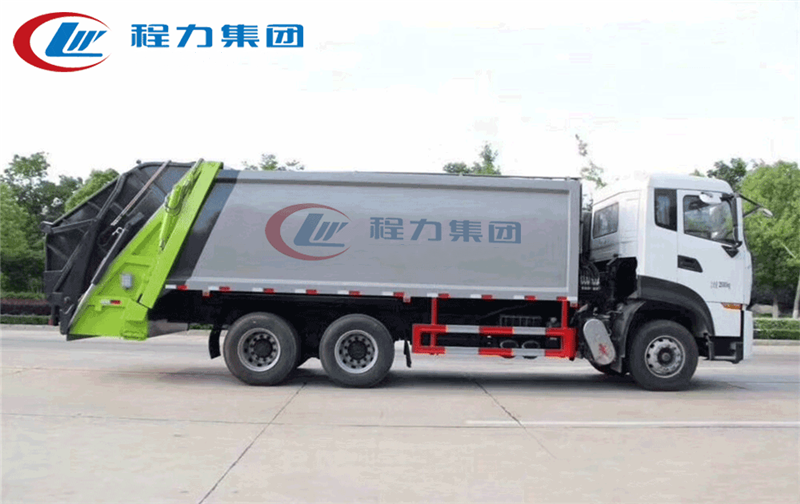 国六东风天龙后双桥18方压缩垃圾车