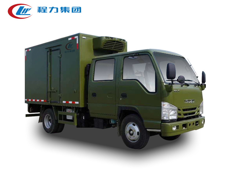 国六庆铃五十铃100P双排冷藏车